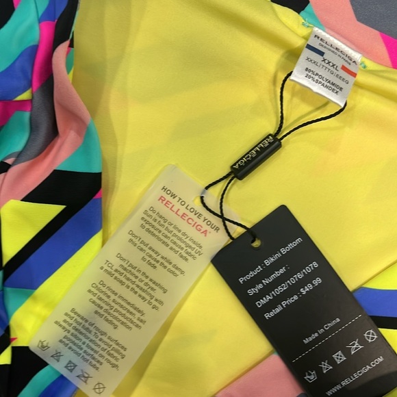 Releciga bikini ๐ bottom bikini ruched bottom new with tags nwt XXXL plus size - Picture 7 of 10